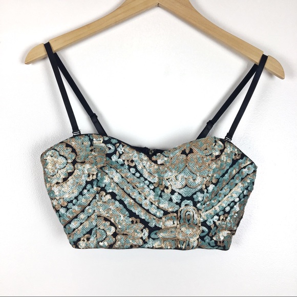 sequin bra top forever 21